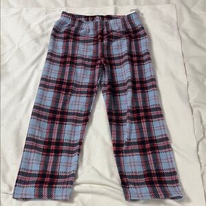 Joe Fresh Light Blue Plaid Kids Pajama Pants with Pink and Black